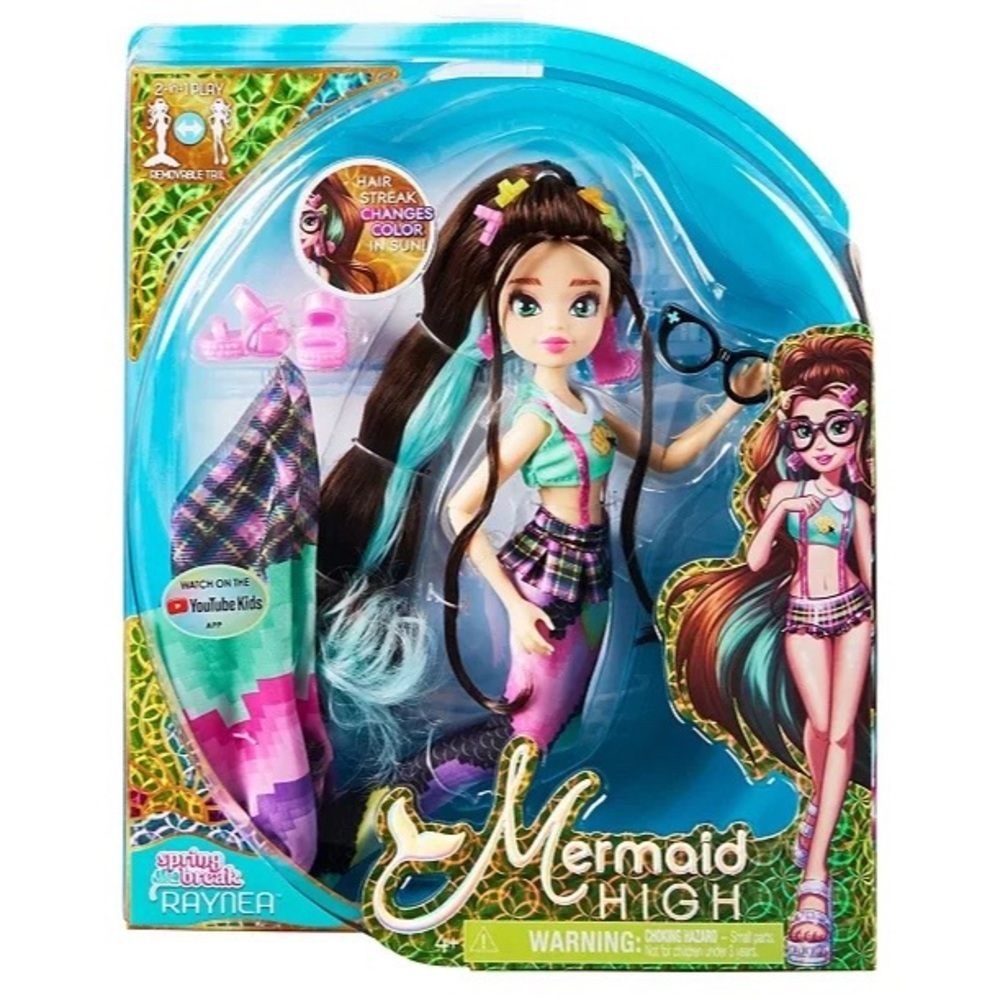 Mermaid High Raynea Mermaid Doll Spring Break Set Removable Tail Color Change